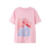 PEACEBIRD WOMEN 太平鸟女装 女士圆领短袖T恤 A3CND2F05 粉色 L