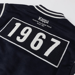 卡帕（Kappa）复古运动棉服2023女冬撞色拼接棒球服字母防寒服K0D82MM01 韩国白-012 S