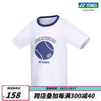 YONEX/尤尼克斯 315073TCR 羽毛球服 23FW青少年系列 运动T恤童装yy 米白色 J140