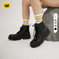 CAT卡特靴子男女同款户外休闲时尚牛皮防滑工装靴马丁靴 黑色 36