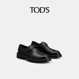 TOD'S冬男士皮革孟克鞋通勤商务男鞋 黑色 39