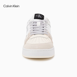 Calvin Klein Jeans男士时尚拼接低帮运动板鞋YM0070 03A-月光白/太空黑 41