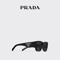 PRADA/普拉达男士 Symbole三角形徽标太阳镜 石板灰镜片