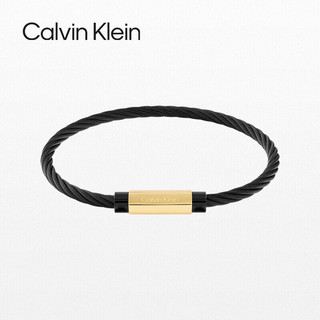 卡尔文·克莱恩 Calvin Klein 凯文克莱（Calvin Klein）CK织款金色&黑色手环35000420
