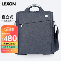 乐上（LEXON）电脑包14英寸直立式手提公文包单肩斜跨商务公事包 865蓝色