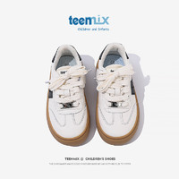 天美意（TEENMIX）天美意儿童滑板鞋秋季男宝宝德训鞋子女童运动鞋大童潮 黑色 28码