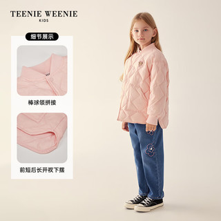 Teenie Weenie Kids小熊童装男女童宝宝菱格轻薄羽绒服 藏青色 140cm