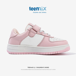 TEENMIX 天美意 童鞋儿童运动鞋秋季低帮白色女童鞋
