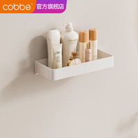 卡贝（cobbe）卫生间壁挂浴室置物架免打孔厕所洗漱台化妆品淋浴房收纳置物架子 A1-白色单层-30cm