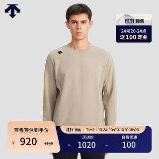 DESCENTE迪桑特 TRAINING系列 男女同款针织套头衫 训练运动卫衣 BR-BROWN 2XL (185/104A)