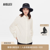 AIGLE艾高20户外DFT速干吸湿排汗长袖衬衫女士上衣 粉白色 AN876 36(160/84A)