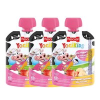 帕斯卡Pascual 西班牙 草莓香蕉味袋装酸奶 儿童酸奶80g*3袋