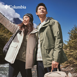 Columbia哥伦比亚三合一防水冲锋衣WE9252 397军绿色 L(180/100A)