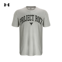 安德玛（UNDERARMOUR）秋冬Project Rock强森Payoff男子训练运动短袖T恤1373743 白色111 3XL