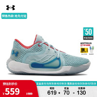 安德玛（UNDERARMOUR）秋冬Anatomix Spawn 2男女同款运动篮球鞋3022626 蓝色401 44.5