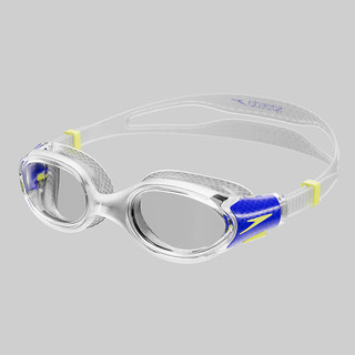 速比涛（Speedo）Biofuse2.0柔韧舒适青少年防雾游泳镜男女童通用 透明/蓝色