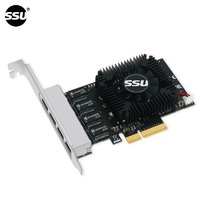 SSU 2.5g四口 PCI-E x4 20Gbps网卡LE8445F