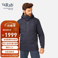 RabRAB睿坡Xenair Alpine男士防泼水透气棉衣户外运动棉服夹克QIP-09 灰黑色-EBF M