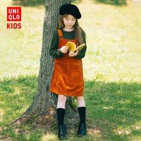 UNIQLO 优衣库 女童/童装/少女 灯芯绒背带裙(肩带可调节亲子装)460675