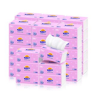 C&S 洁柔 太阳抽纸卫生纸面巾餐巾纸擦手纸家用实惠装3层80抽36包整箱
