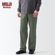 MUJI 無印良品 无印良品（MUJI）男式丝光斜纹修身直筒裤裤子长裤休闲裤AEF21A3S 卡其绿 85(185/84A)