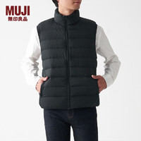 无印良品 MUJI 男式 轻量 便携 立领 羽绒背心 ADG09C1A 黑色 L