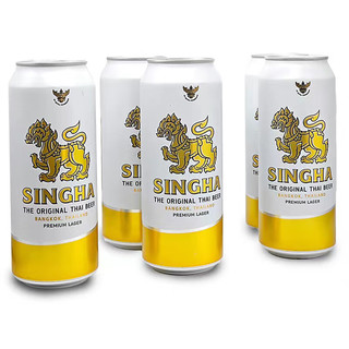 SINGHA 胜狮 泰国进口啤酒 大麦淡色拉格精酿490ml*12听