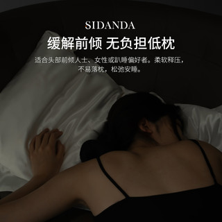 SIDANDA 诗丹娜 蚕丝枕套装桑蚕丝低枕真丝枕头枕芯柔软护颈带枕套