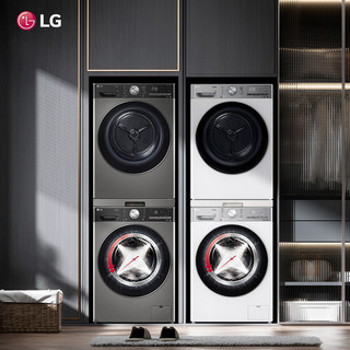 LG大洗大烘12+10小旋风MAX变频烘干机洗烘套装12Y4W+10V9AV2 1
