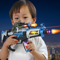 儿童玩具枪电动声光玩具宝宝手枪玩具婴幼儿冲锋枪套男孩2-3岁