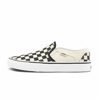 VANS 范斯 Asher黑白棋盘格夏日一脚蹬女鞋帆布鞋