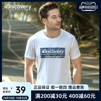 discovery expedition Discovery户外春夏新款男士短袖T恤棉感印花宽松潮牌休闲上衣