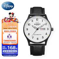 Disney 迪士尼 手表学生男女时尚潮简约夜光防水青少年休闲日历双显考试专用腕表