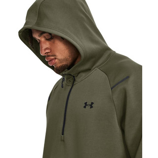 安德玛（UNDERARMOUR）秋冬Unstoppable男子训练运动连帽卫衣1379811 绿色390 3XL