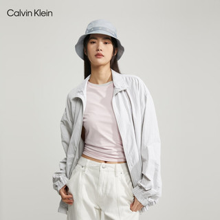卡尔文·克莱恩 Calvin Klein 23夏季男女情侣简约刺绣户外休闲单夹克外套J400284 P01-珍珠灰 M