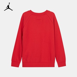 Nike Air Jordan 耐克童装男童卫衣春秋圆领套头卫衣男孩上衣 杰斯特红 120(6)