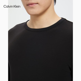 卡尔文·克莱恩 Calvin Klein 内衣秋冬男士休闲简约圆领轻盈柔滑打底舒适内衣NM2342 UB1-上衣-月夜黑 S