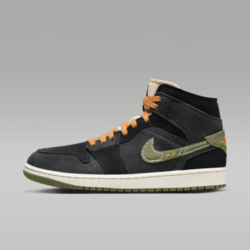 NIKE 耐克 Air Jordan 1 Mid SE Craft 男子运动鞋 FD6817-003