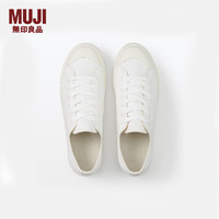 MUJI 無印良品 男女款低帮帆布鞋 EDC01A3A 米白色 38