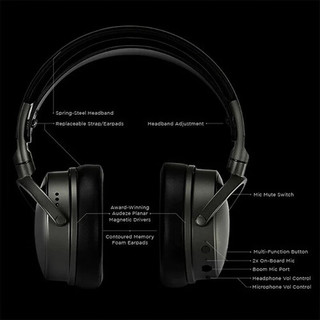 Audeze 奥蒂兹Maxwell头戴式无线游戏耳机蓝牙低延迟 超长续航兼容PS 5 黑色