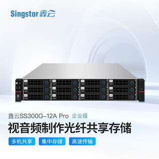 Singstor 鑫云（Singstor）SS300G-12A Pro光纤共享磁盘阵列 视音频制作多机高速网络存储