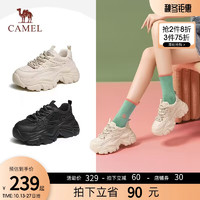 CAMEL 骆驼 女鞋20时尚厚底加绒老爹鞋女舒适增高休闲运动鞋