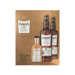 Dewar's 帝王 12年苏格兰威士忌礼盒装40% 1000ml*2+18年酒版200ml