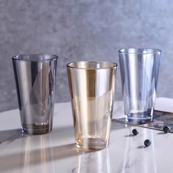 惠寻 男士玻璃杯大容量家用水杯女学生杯子 琥珀450ML