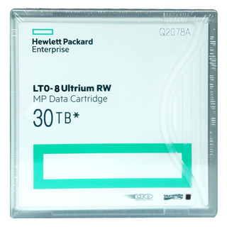 HP 惠普 E)磁带机磁带库存储磁带含条码标签 HPE1盘装 LTO8 30TB Q2078A