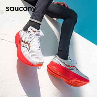 索康尼（SAUCONY）男鞋 啡速3跑鞋耐磨缓震透气运动鞋回弹轻便跑步鞋 S20756/啡速 3/白红黑 42.5/270mm