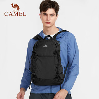 CAMEL 骆驼 双肩包运动休闲大容量双肩包 A1W3B5127，深灰色 轻盈可折叠