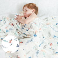 Griny 格里尼 婴儿纱布被子夏季薄款新生儿用品襁褓包巾初生抱被宝宝盖毯 魔法世界 120x120cm