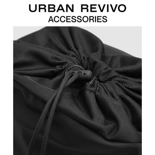 URBAN REVIVO 男士少年感大容量双肩包背包UAMB30025 黑色