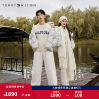 TOMMY HILFIGER【许光汉同款】男装羊毛混纺绞花宽松针织毛衣33082 米色0K4 XS